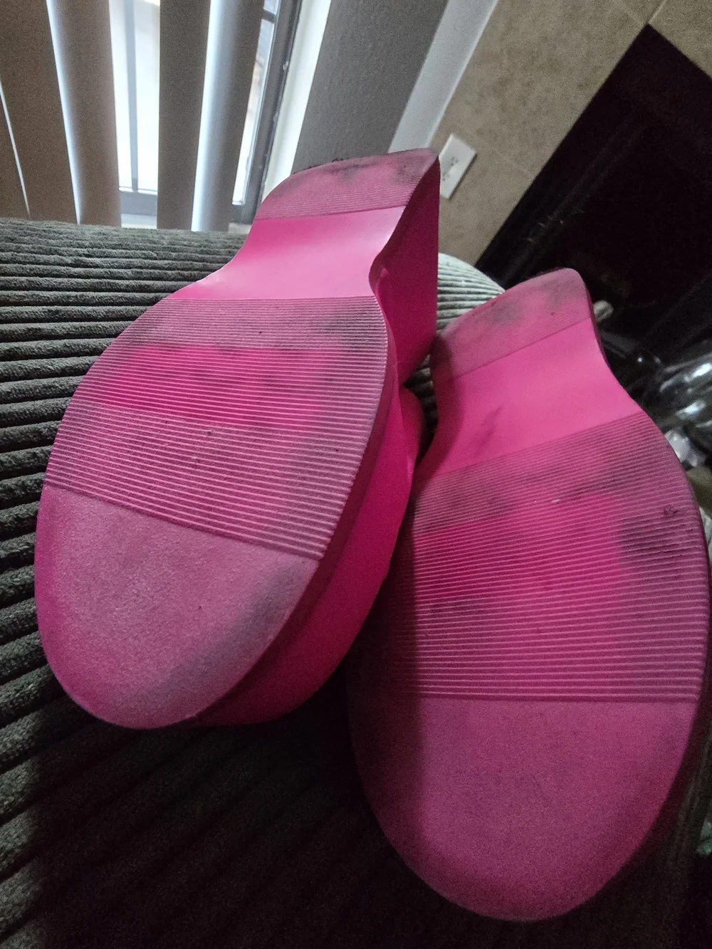 Madden Girl Hot Pink Platform Slide Sandals